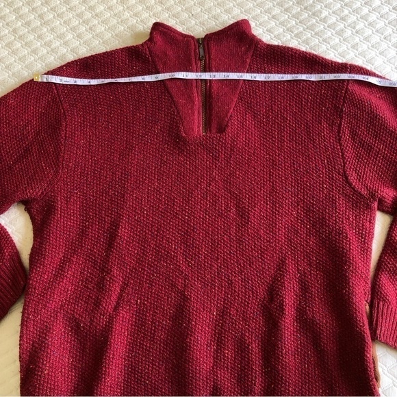 Orvis Wool Blend Quarter Zip Mock Neck Sweater - Picture 5 of 9